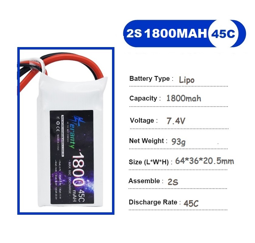 2PCS 7.4V Lipo 2S Batteria 150 - Drone Battery 4S recensione e prezzo